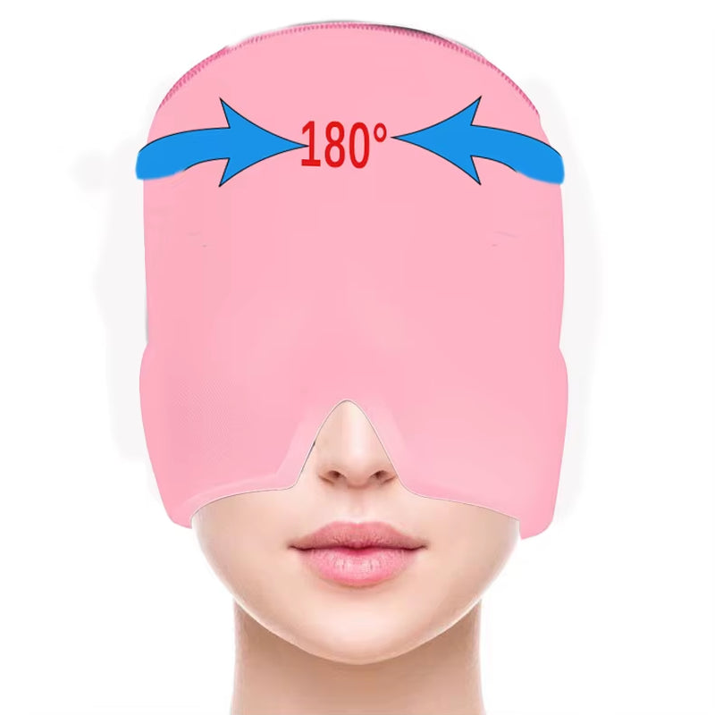 Relief Headgear Migraine Relief Cap Gel Ice Cap Cold Compress Therapy Cap Ice Head Wrap Pack Eye Mask for Pressure Relieve Pain